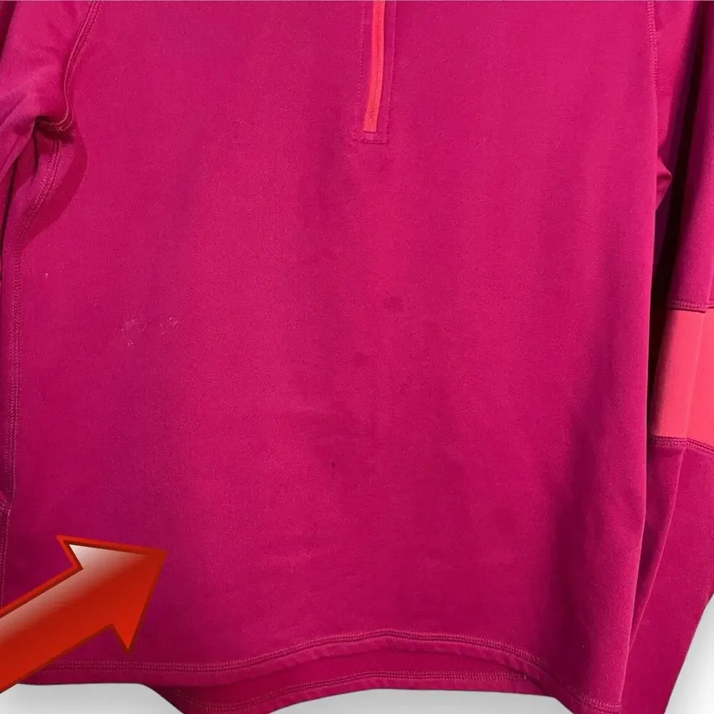 Champion Powertrain Sweatshirt Womens M Pink Thumb Holes Athleisure Athletic Top